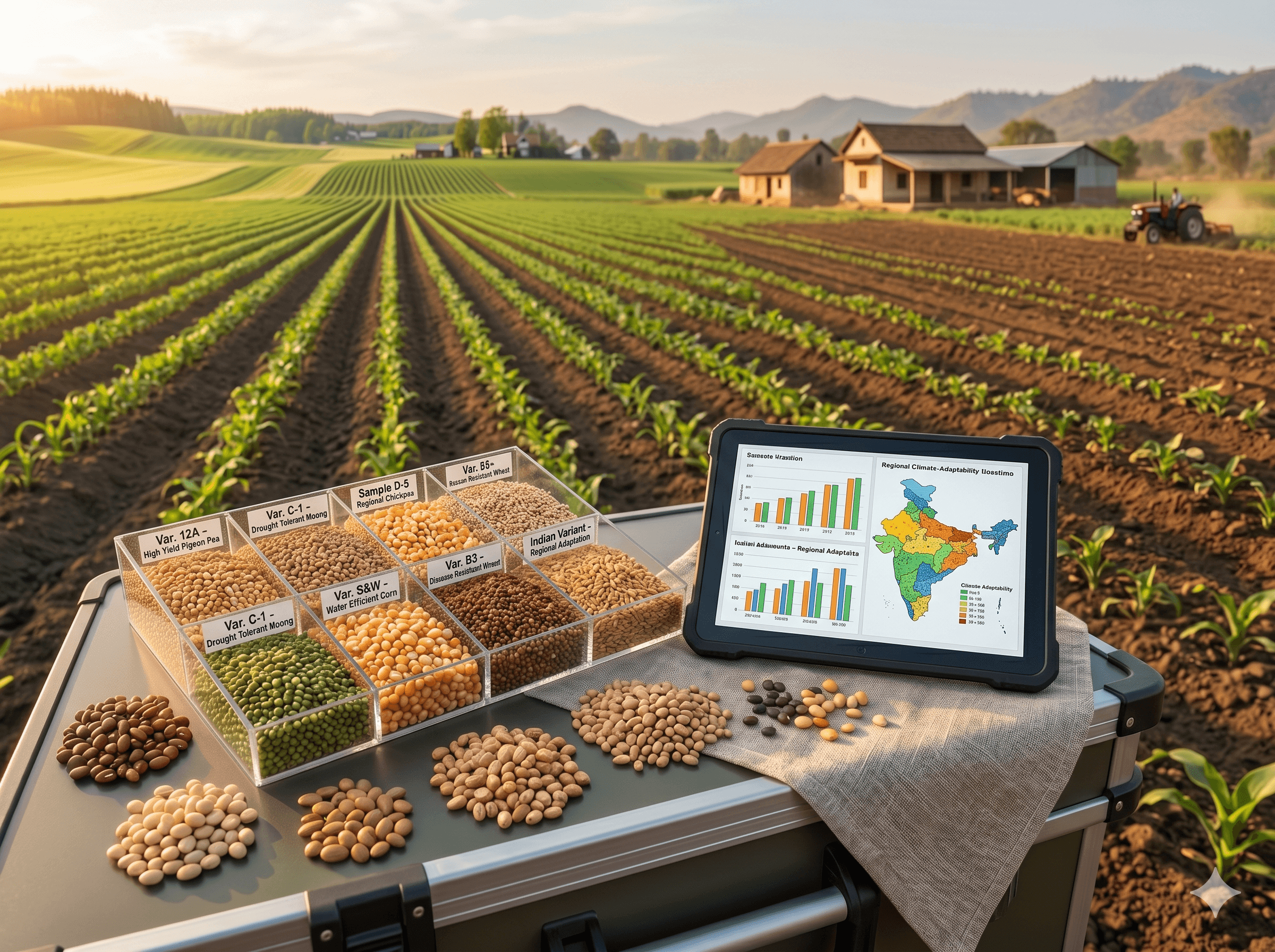 Farmer selecting and planting quality seeds
